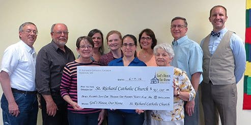 St. Richard campaign check presentation