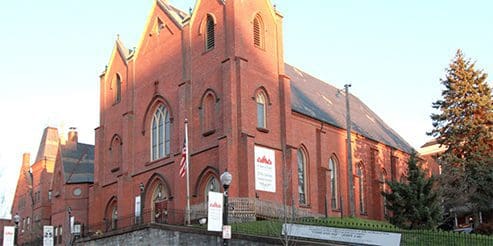 Historic St. Mary's Catholic Church, Lancaster, PA exterior.
