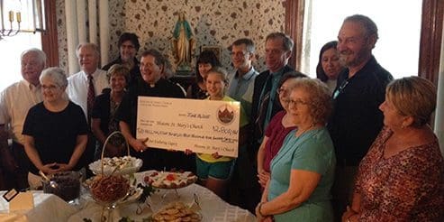 Historic St. Mary's Catholic Church, Lancaster, PA campaign check.