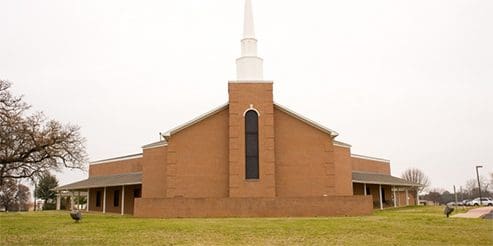 Mansfield Church of Christ's new church exterior.