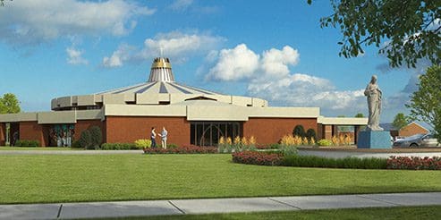 Sacred Heart Parish, Effingham, IL exterior.