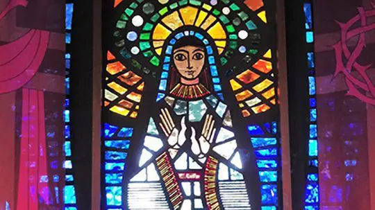 St. Mary's Catholic Church, Edwardsville, IL stained glass window.