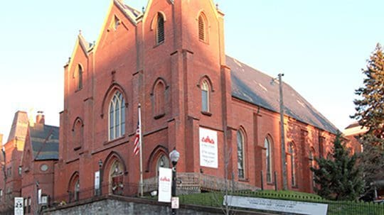 Front exterior of Historic St. Mary's Catholic Church, Lancaster, PA