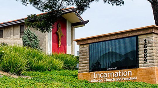 Incarnation Lutheran Church Poway, CA sign.