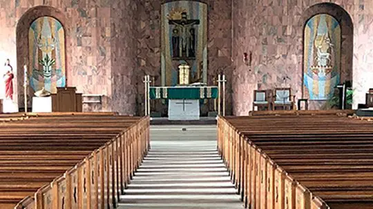 Interior of Most Blessed Sacrament Catholic Church Savannah, GA