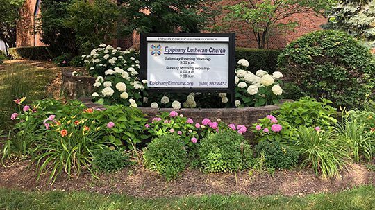 Sign for Epiphany Lutheran Church, Elmhurst, IL