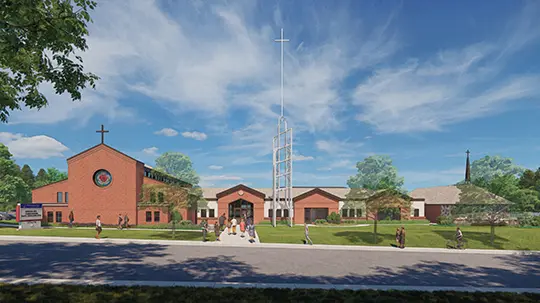 A rendering of the new church Lutheran Church of Hope, Broomfield, Co, plan to build with the funds from their "Building Hope for the Future" capital campaign.