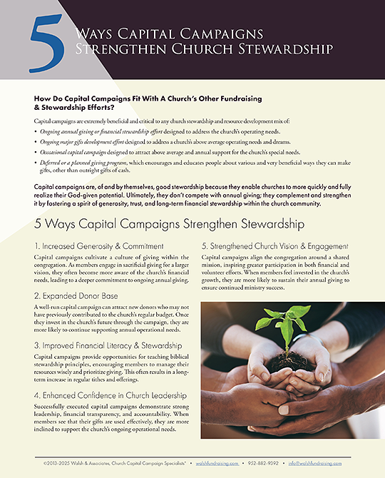 Eight Essentials to realizing your church capital campaign potential Cover