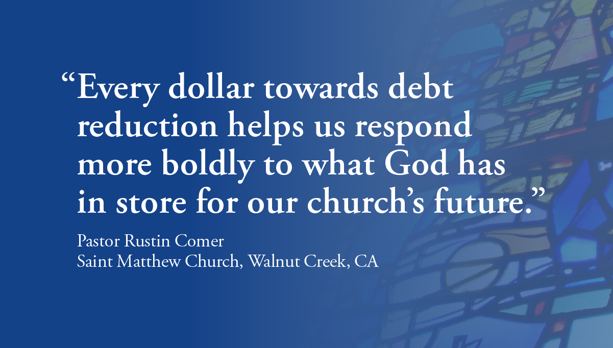 A quote about debt from a pastor whose church exceed their capital campaign goal.