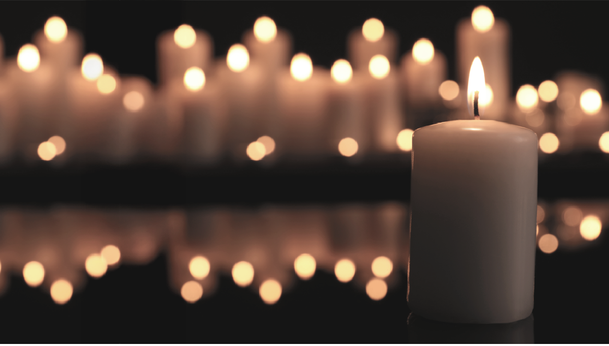 Candles lit in celebration of All Saints' Day & All Souls' Day