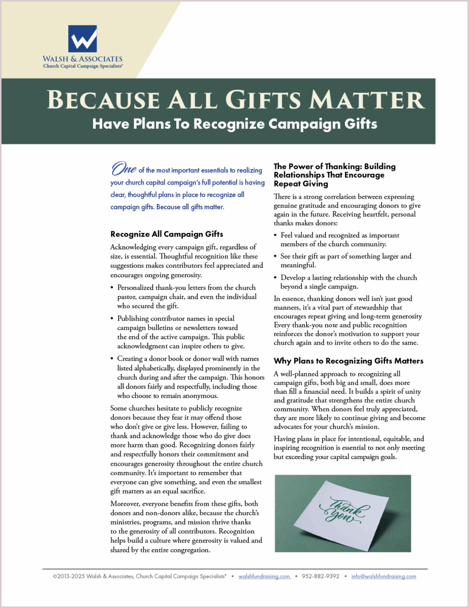 PDF image: Have Plans to Recognize Campaign Gifts Because All Gifts Matter