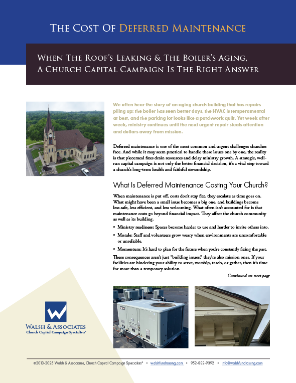 The Cost of Deferred Maintenance for Churches