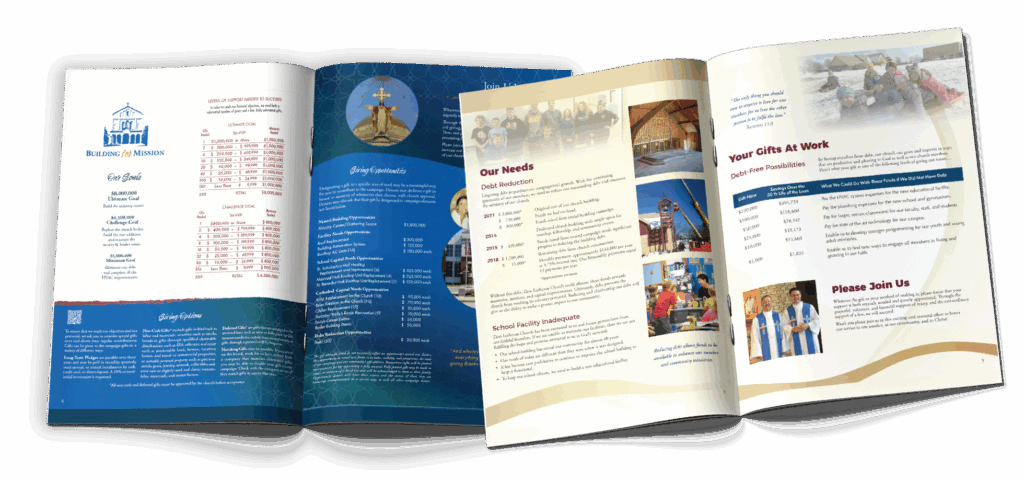 Strong Church Capital Campaign brochure examples