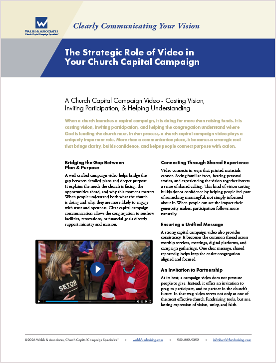PDF of The Importance Of A Strong Church Capital Campaign Video
