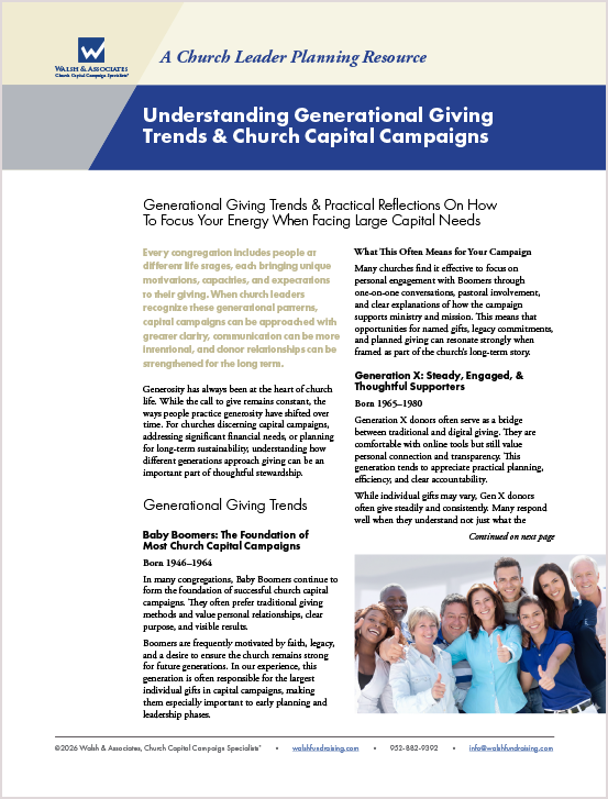 PDF: Understanding Generational Giving Trends in Church Capital Campaigns