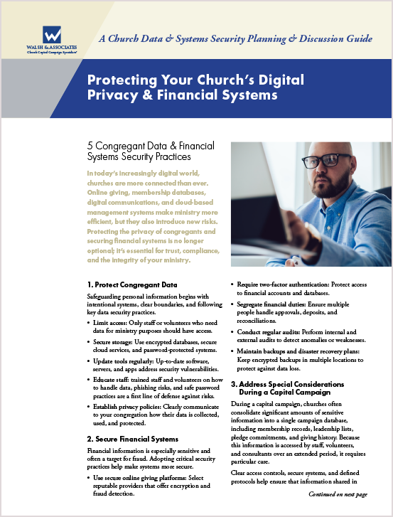 Thumbnail of PDF: Protecting Your Church's Digital Privacy & Financial Systems