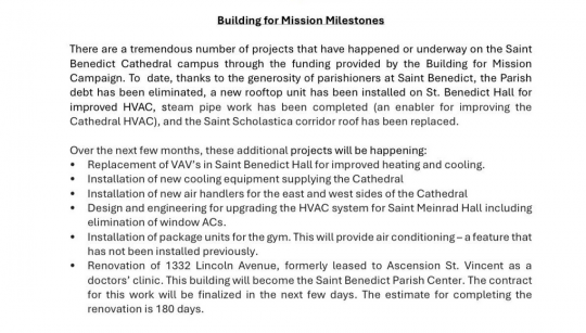 Church Capital Campaign Check